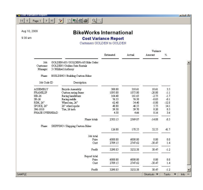 screenshot of Sage BusinessWorks